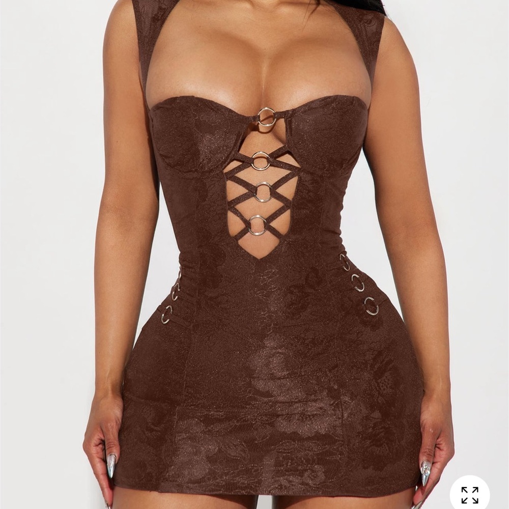 Fashion Nova Brown Mini Dress